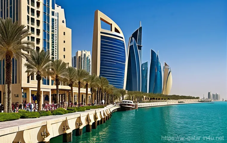 도하 코르니쉬 - **Prompt: Doha Corniche Sunrise Serenity**
    "A breathtaking and serene sunrise scene over the Doh...