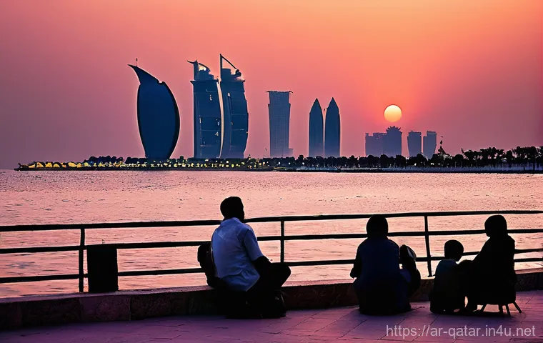 도하 코르니쉬 - **Prompt: Doha Corniche: Where Modernity Meets Tradition**
    "A vibrant and dynamic daytime view o...