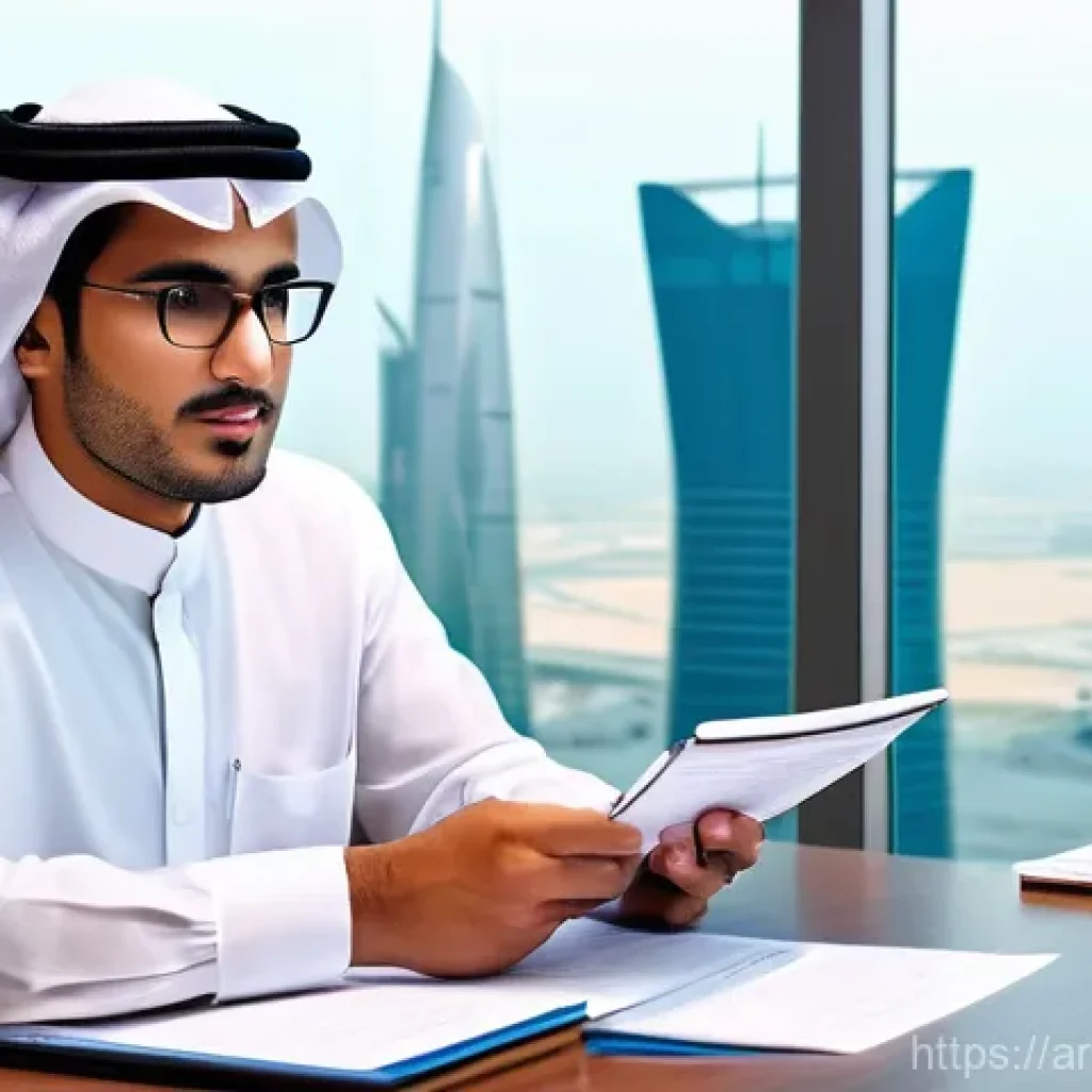 카타르의 노동자 권리 - **Prompt: Empowered Worker Reviewing Contract with Advisor**
    "A confident male migrant worker, a...